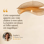 Suspension Rotin LED Art Créatif