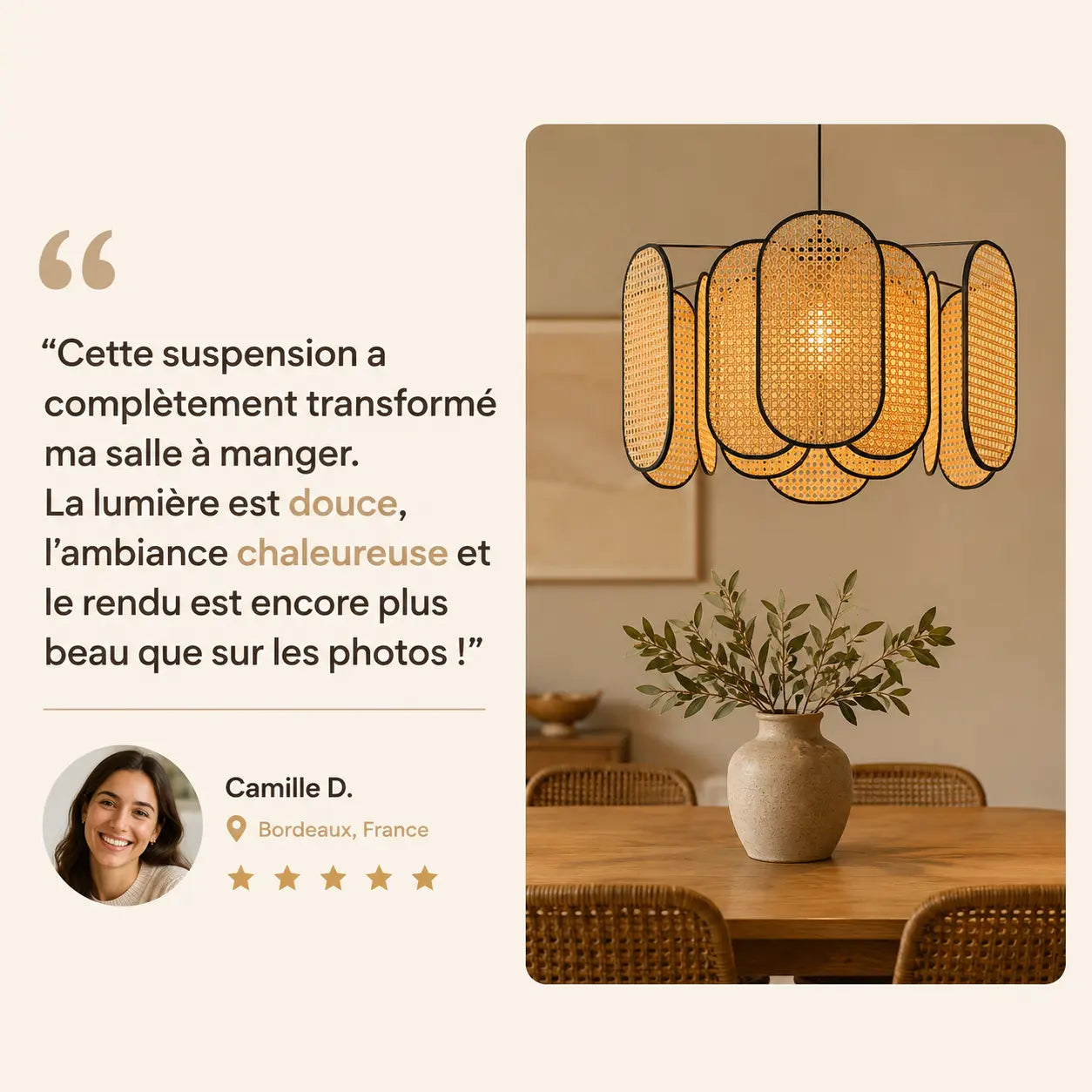 Lustre En Rotin De Plafond Style Chinois
