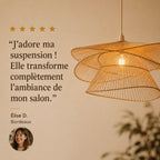 Lustre En Rotin Tissé Créatif Moderne