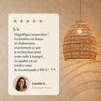 Suspension Rotin Lustre Luminaire