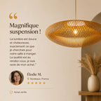 Lustre Rotin Vintage Style Rétro Chinois