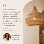 Suspension Luminaire En Rotin Vintage