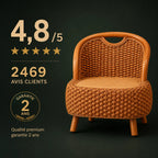 Fauteuil En Rotin Naturel Tressé Japonais Marron