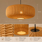 Suspension En Rotin Style Japonais
