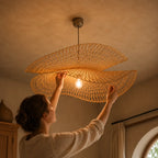 Suspension Rotin LED Art Créatif