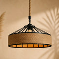 Plafonnier Rotin Style Industriel