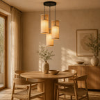 Triples Lustres En Rotin Cylindrique