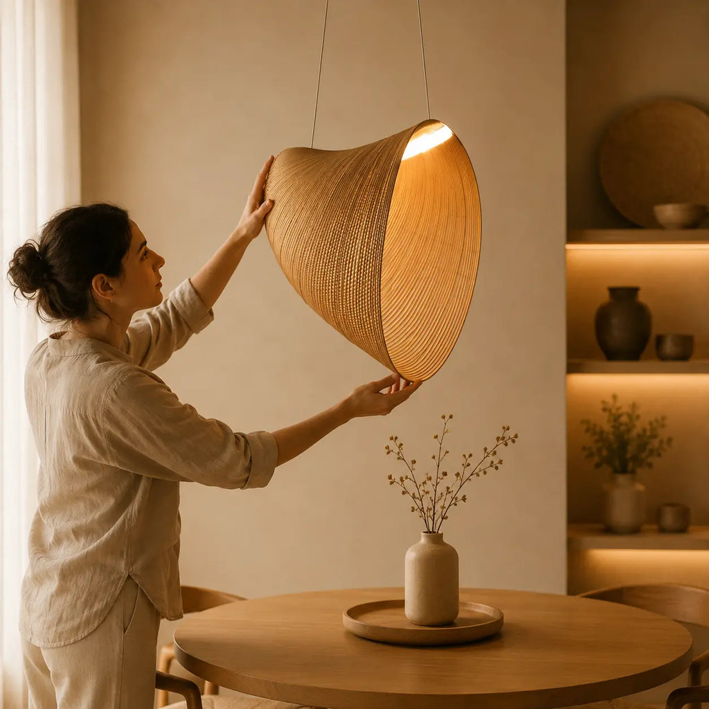 Suspension Rotin Led Design