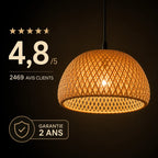 Abat Jour En Rotin Naturel Led