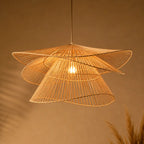 Lustre En Rotin Tissé Créatif Moderne