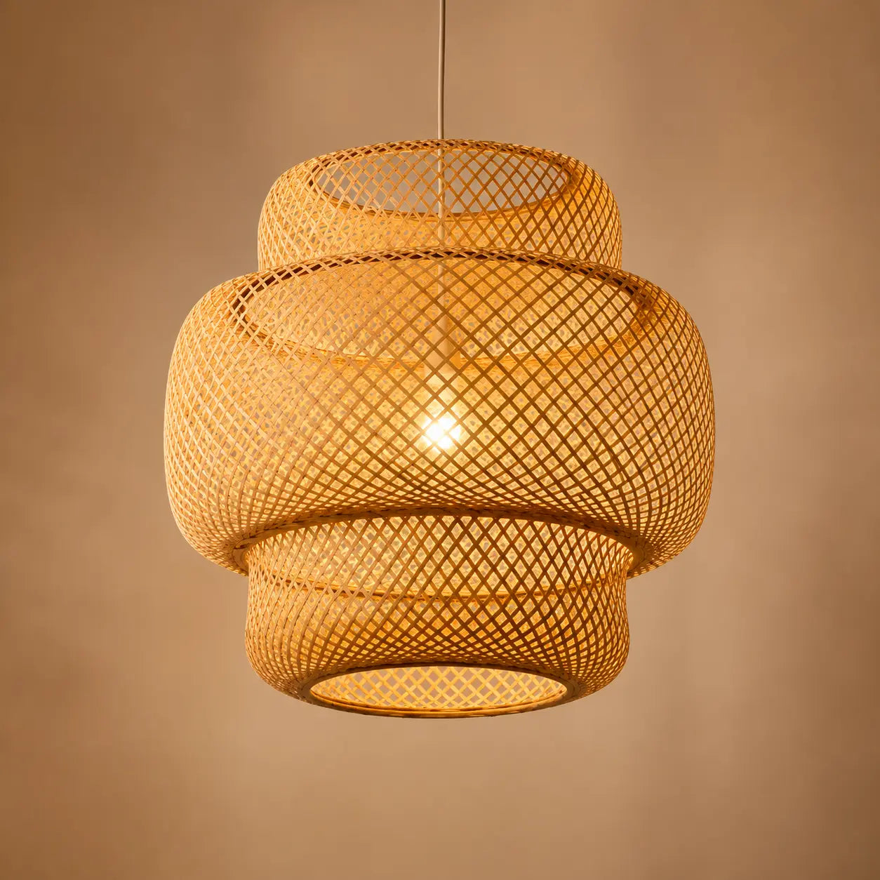 Lustre Suspendu Rotin Style Chinois
