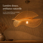 Suspension Rotin LED Art Créatif