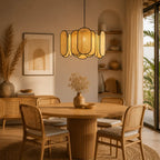 Lustre En Rotin De Plafond Style Chinois