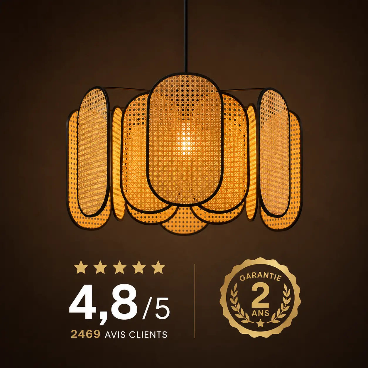 Lustre En Rotin De Plafond Style Chinois