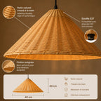Suspension Rotin Design Vintage
