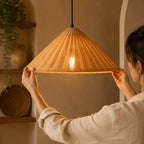 Suspension Rotin Design Vintage