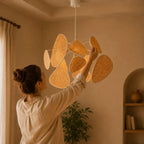 Suspension Rotin Style Nordique