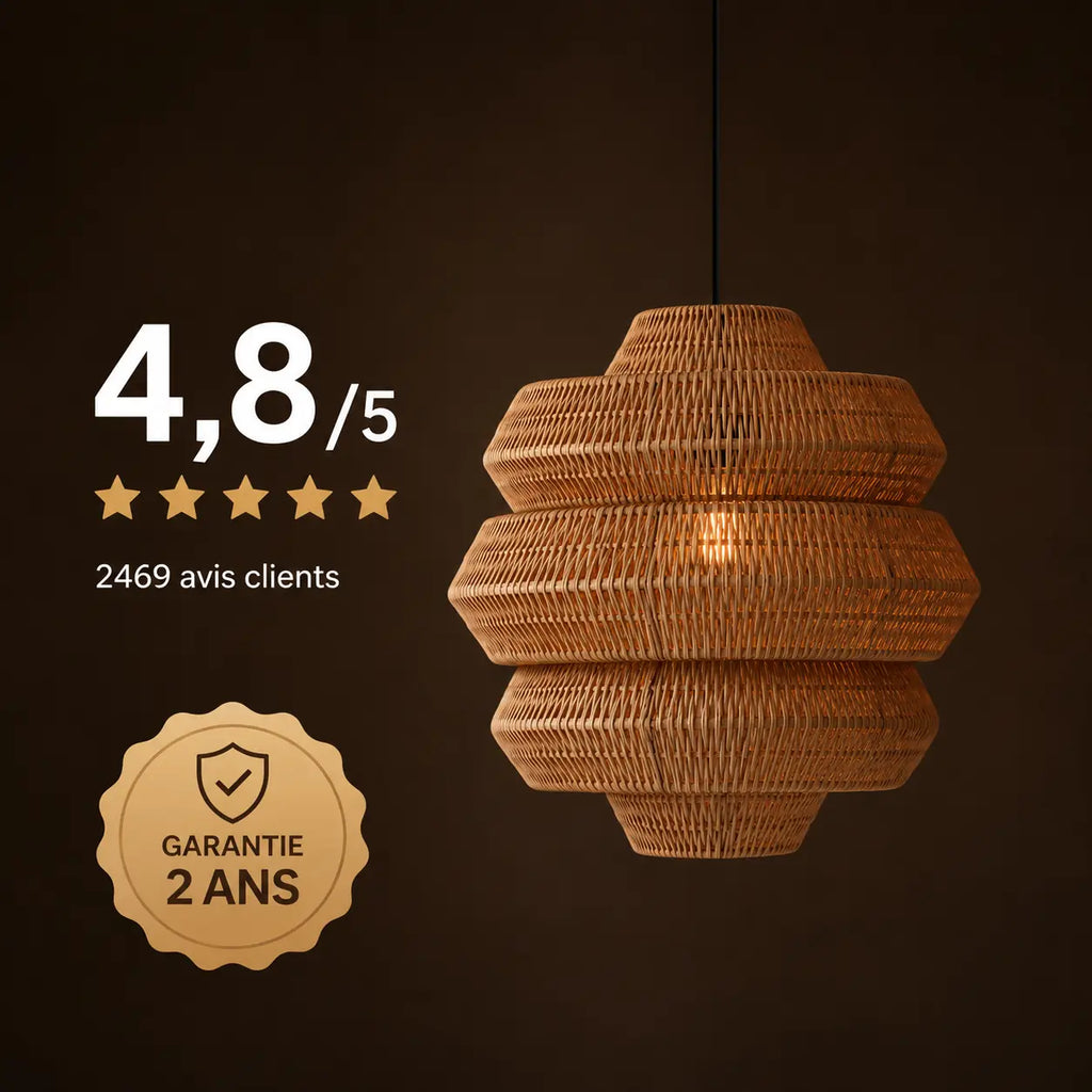 Suspension Rotin Tissé Polyvalente