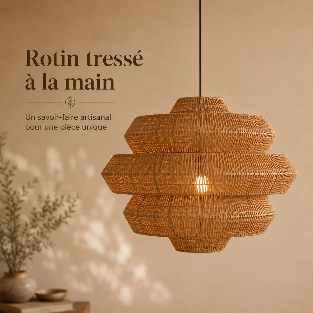 Suspension Rotin Tissé Polyvalente
