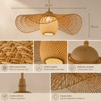 Suspension Rotin Style Vintage