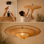 Plafonnier En Rotin Design Moderne