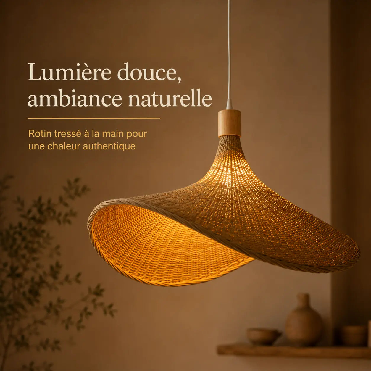 Abat Jour En Rotin Tressé Design