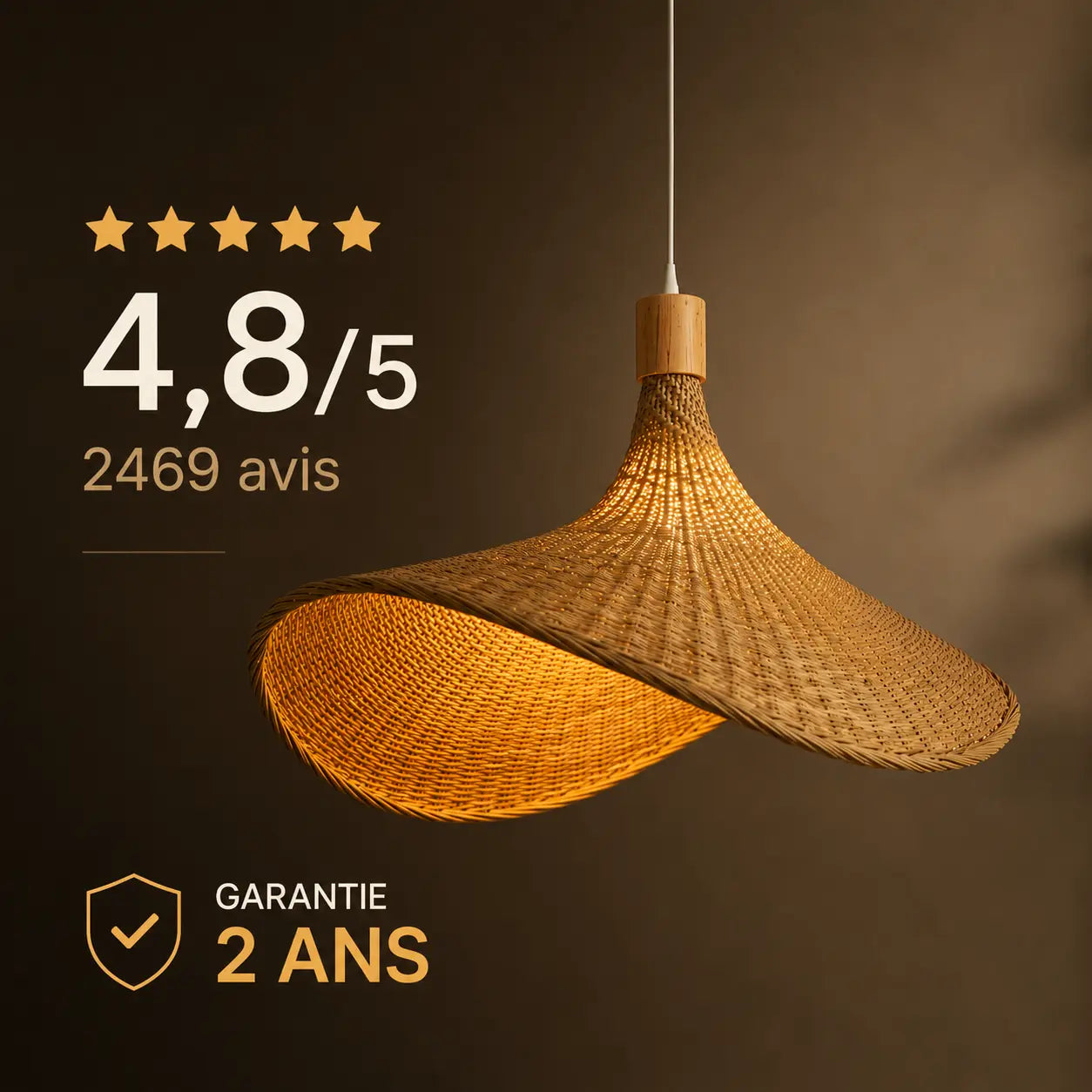 Abat Jour En Rotin Tressé Design