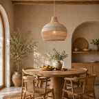 Suspension Luminaire En Rotin Vintage
