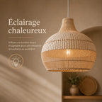 Suspension Luminaire En Rotin Vintage