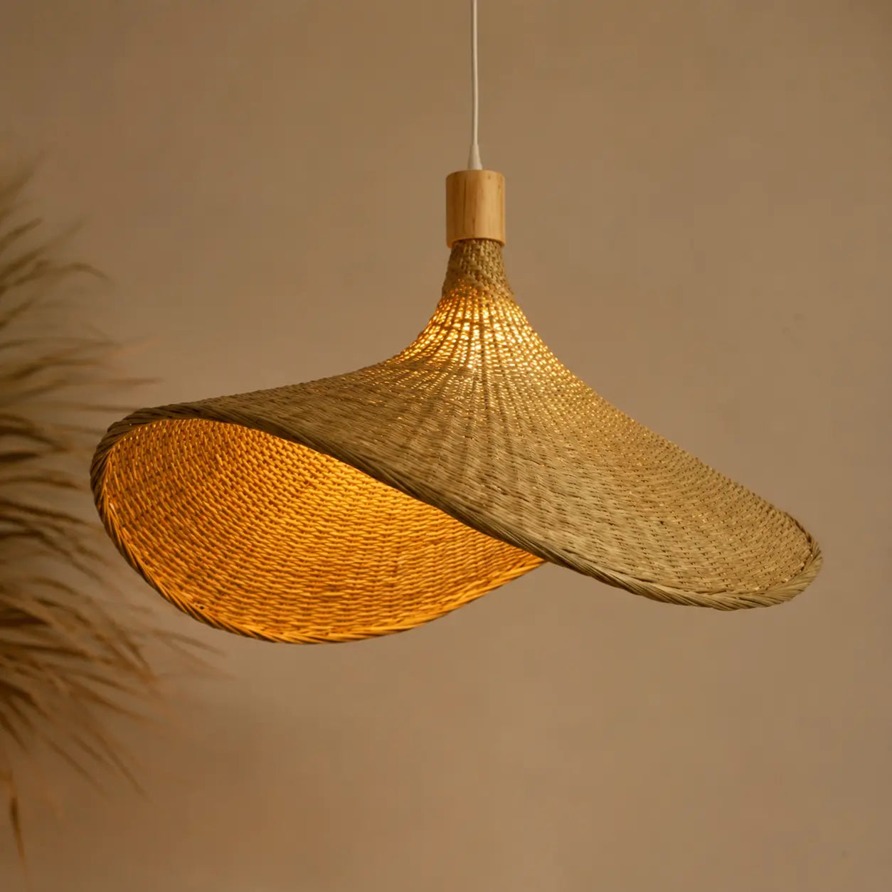 Abat Jour En Rotin Tressé Design