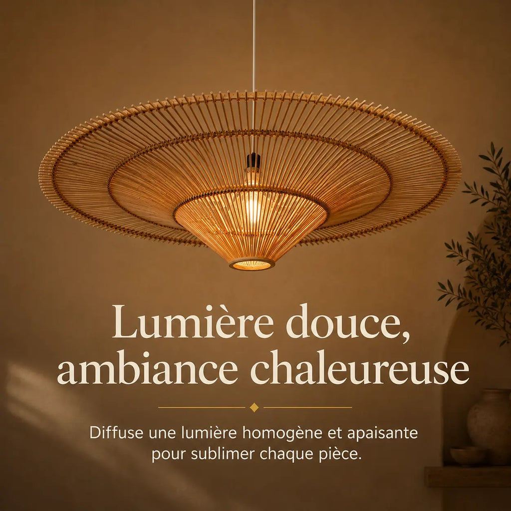 Plafonnier En Rotin Design Moderne