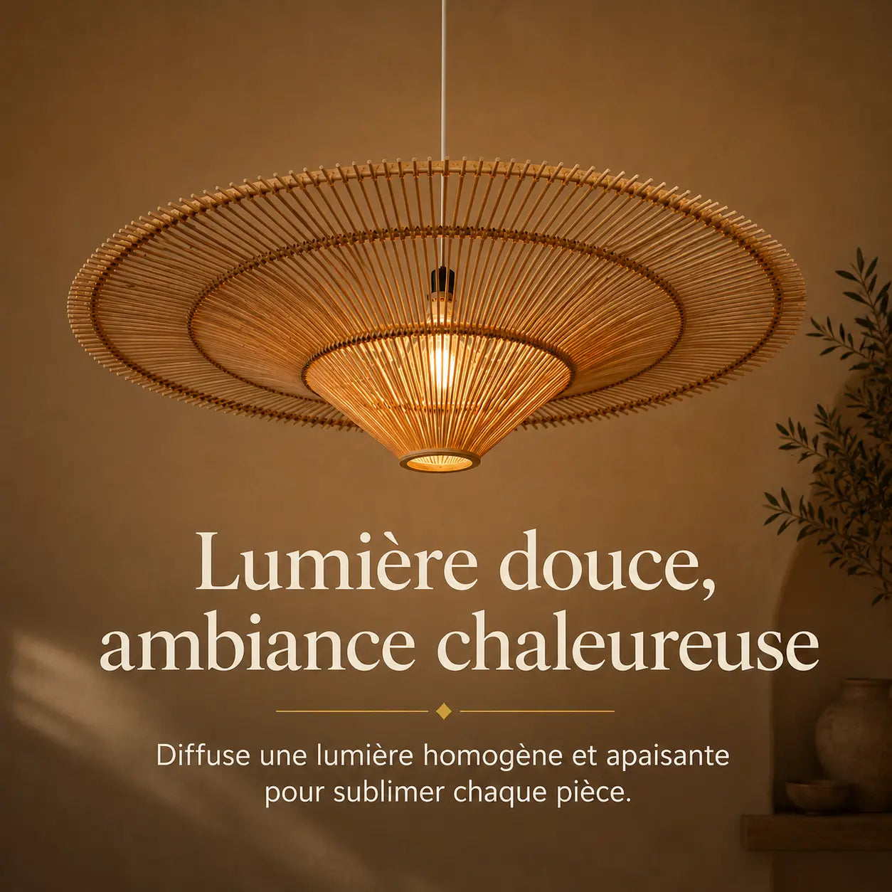 Plafonnier En Rotin Design Moderne