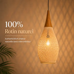 Suspension Rotin Luminaire Lustre
