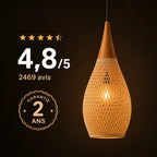 Suspension Rotin Luminaire Lustre