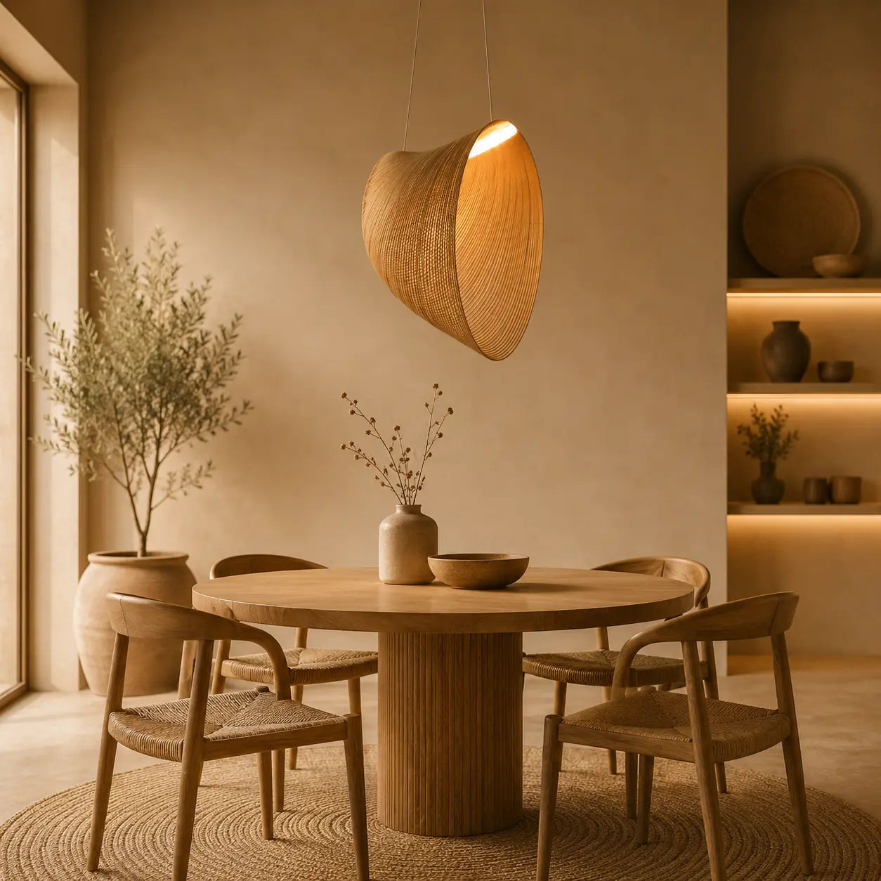 Suspension Rotin Led Design