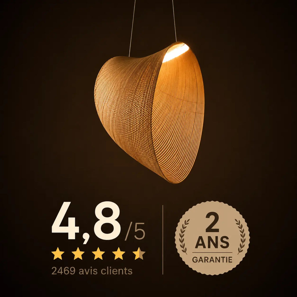 Suspension Rotin Led Design