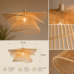 Lustre En Rotin Tissé Créatif Moderne