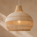 Suspension Luminaire En Rotin Vintage