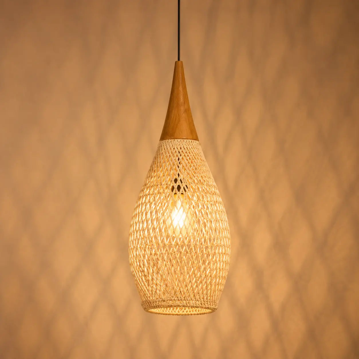 Suspension Rotin Luminaire Lustre