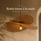 Suspension Rotin Tissée À La Main